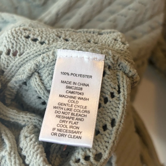 Jessica Simpson knit twist back sweater Sage Green Size Medium - Picture 5 of 6